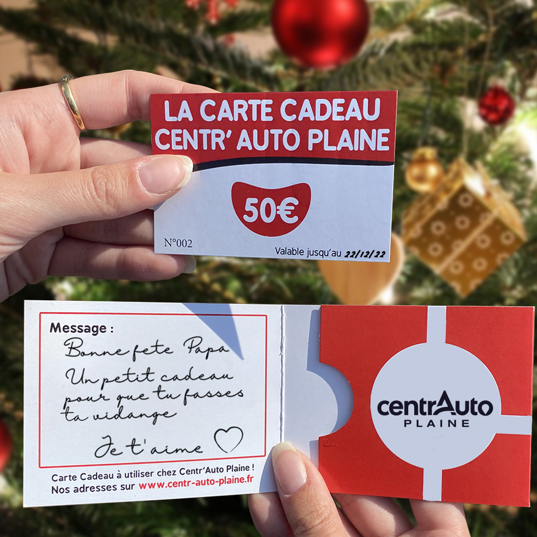 Cartes cadeaux Centr'Auto Plaine : "C'est cadeau pour ton Auto" - Pneu