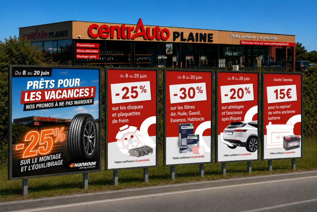 Préparez vos vacances d’été avec les promotions Centr’Auto Plaine du 8 au 20 juin sur les pneus, le freinage, les filtres, les attelages et les batteries.
